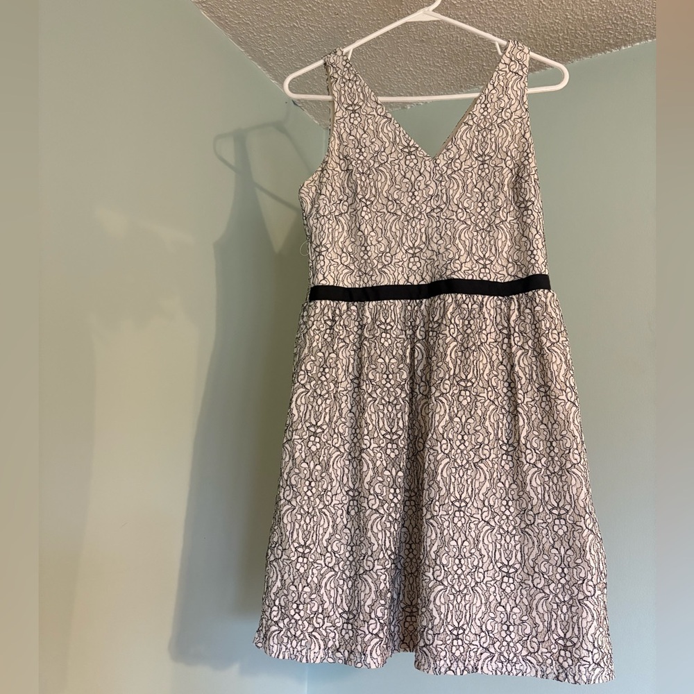 Maurices Black & White V-Neck Dress